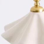 BOBBI CREAM CERAMIC PENDANT WITH SCULPTURAL WAVY SHAPE