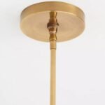 KARI LEE 24 INCH BRASS RUCHED PRINTED SEMI FLUSH CEILING LIGHT