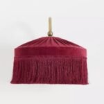 SINCLAIR BURGUNDY VELVET TASSEL SCONCE LIGHT