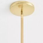 BEATRICE 5 ARM WAVY CHANDELIER BRASS