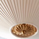 STEFANIE DECORATIVE SILK SEMI FLUSH MOUNT