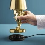 GOLD RABBIT FIGURE LED TABLE LIGHT