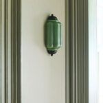 THE ELOISE DECORATIVE SCALLOP GREEN GLASS WALL SCONCE