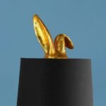 HIDING BUNNY TABLE LIGHT IN BLACK
