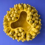 YELLOW BANANAS DECORATIVE VASE BOWL