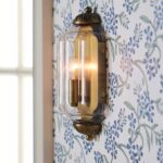 THE ELOISE DECORATIVE SCALLOP CLEAR GLASS WALL SCONCE