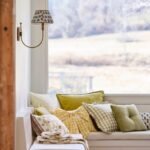 LEE BRASS SCONCE WALL LIGHT WITH FABRIC SHADE