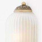 ELOISE SCALLOPED CLEAR GLASS BRASS SCONCE WALL LIGHT