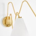 ONDA DOUBLE ARM IRON WALL SCONCE WITH PLUG-IN DESIGN