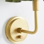 GREEN POLLY SCALLOPED SHADED METAL WALL LIGHT BY REGINA ANDREW