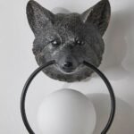 WOODLAND FOX OUTDOOR GLOBE WALL SCONCE LIGHT