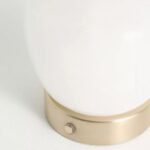 APPLE ALABASTER CORDLESS TABLE LAMP WITH RECHARGEABLE DESIGN