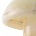 CAVIYA CORDLESS RECHARGEABLE MUSHROOM TABLE LAMP WITH MARBLE