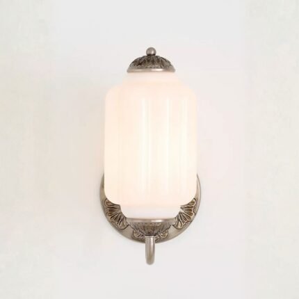 THE ELOISE WHITE GLASS SCALLOP WALL SCONCE