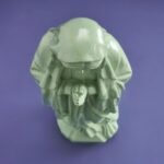 VIRGIN MARY FIGURE WITH LIGHT GREEN FINISH