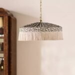 SINCLAIR TASSEL FRINGED LINEN PENDANT IRENA | BOHO LAMPS