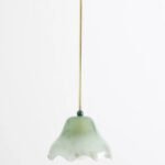 MERVE KAHRAMAN CABINET OF CURIOSITIES GLASS WAVY PENDANT GREEN