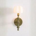 GREEN LALA REIMAGINED WOOD SHADED WALL SCONCE LIGHT