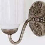 THE ELOISE DECORATIVE SCALLOP WHITE GLASS WALL SCONCE
