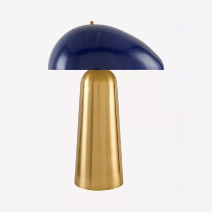 JULEP NAVY TABLE LAMP WITH PLATED METALLIC ACCENT