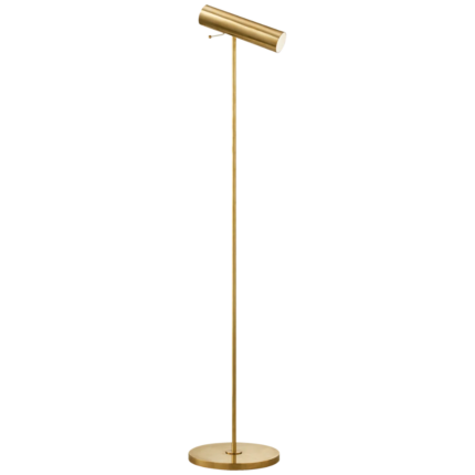 GOLD VISUAL COMFORT SIGNATURE BY AERIN with metal drum shade and foot switch