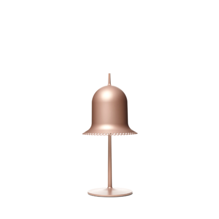 LOLITA LONDON ROSE TABLE LAMP BY NIKA ZUPANC with scalloped lace-edge shade and slender stem on white background