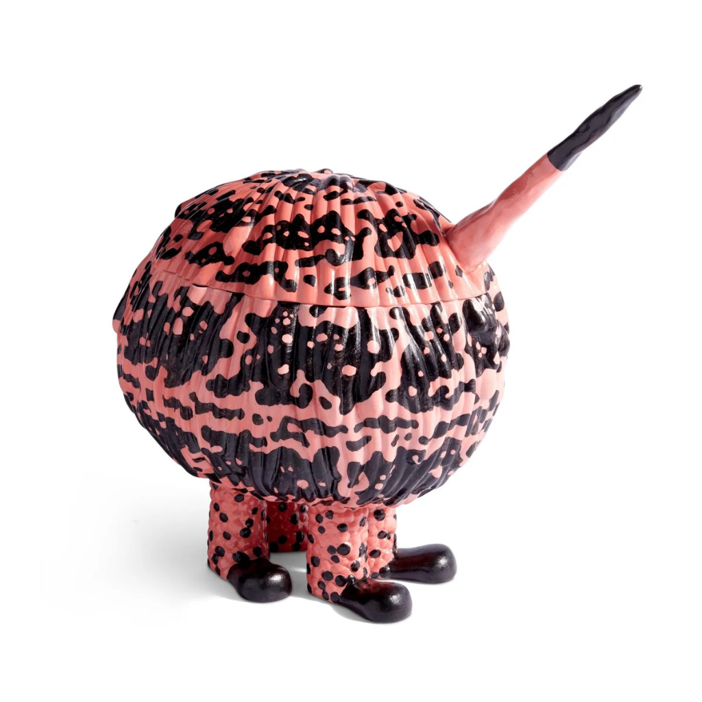HAAS GILA MONSTER VESSEL on four spotted legs with dark feet and a rising horn spike HAAS GILA MONSTER VESSEL on four spotted legs with dark feet and a rising horn spike
