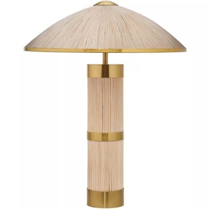 SEYCHELLES BLEACHED RATTAN TABLE LAMP