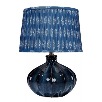 HERSHEY BLUE CERAMIC TABLE LAMP